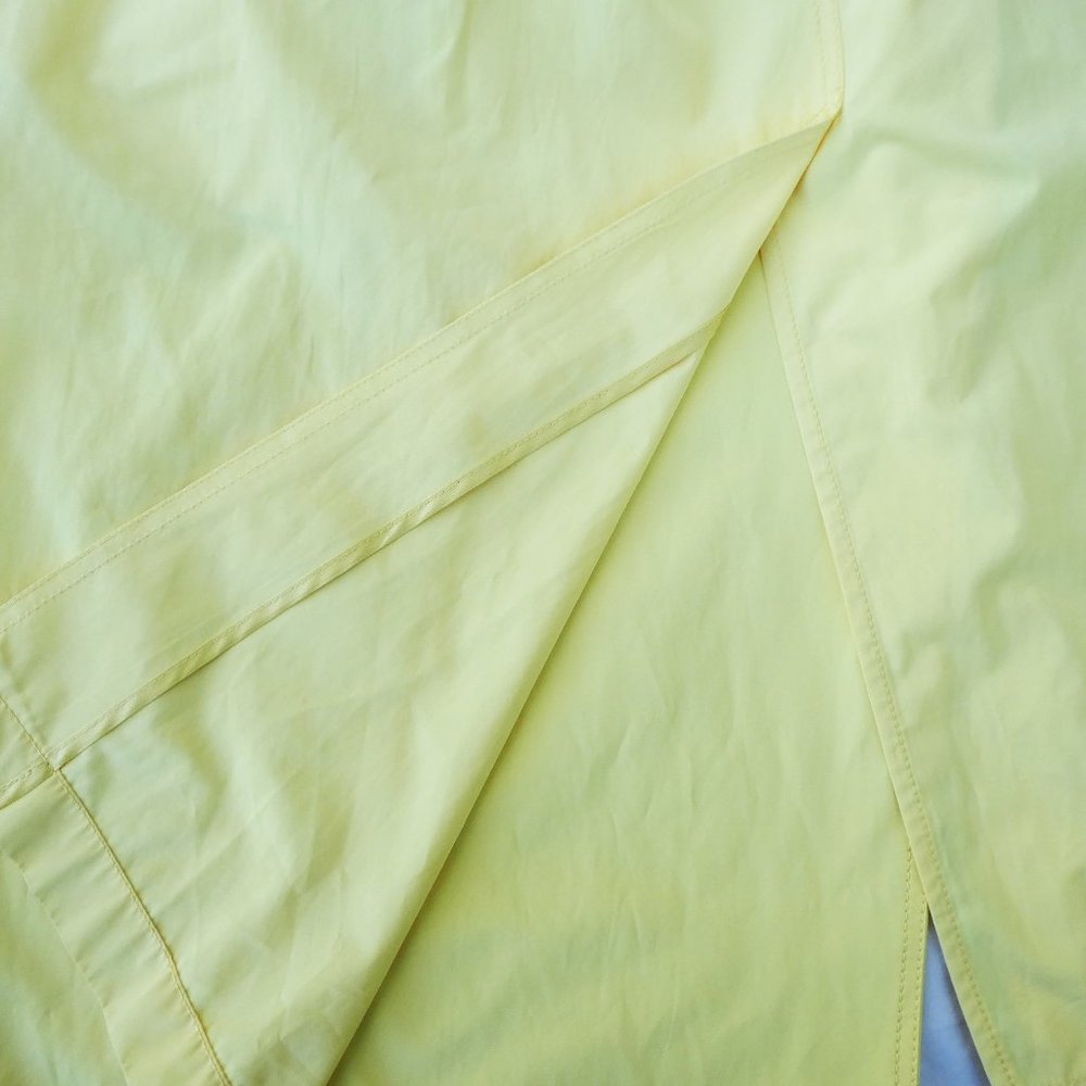 Worth New York Designer Yellow Trench Coat Double Breasted Belted Back Cape USA - Picture 9 of 14